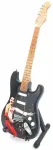 Indominiguitars Kolekcinė mini gitara i&scaron; Guitar Heroes: mahagonis, rankomis tapyta, su stovu