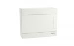 Schneider EZ9EUD108 Modulinis skirstomasis skydas 1x8 ant pavir&scaron;iaus montuojamas IP40 Easy9 EZ9EU-1-8-NT-P baltos durys EZ9EUD108