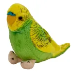 Beppe 73/5 000 Pliu&scaron;inis talismanas banguota papūga žalias-geltona papūga pauk&scaron;tis 13cm 13728