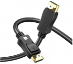 Techly Kabelis DisplayPort 2.1 4K*120Hz 3m 54G juoda