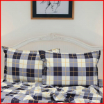 Glamžyto medvilninio audinio pagalvės užvalkalas - 70x70 cm. be užtrauktuko
