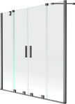 Vonios sienelė Mexen Velar Duo II, Brushed gun pilka, 140 x 150 cm