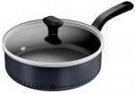 TEFAL Puodas | H0563242 | 24 cm | Titanium | Pilkas | Lid included