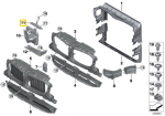 BMW X3 G01 X4 G02 Auk&scaron;tutinis De&scaron;inysis Pagalbinis Radiatoriaus Skaitiklis Originalus 51647400116