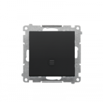 Kontakt Simon TW1ZL.01/149 Simon 55 Vienpolis jungiklis su LED įjungimo indikacija (modulis) 10 AX, 250 V~, greitosios jungtys Matinės juodos spalvos TW1ZL.01/149