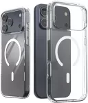 &bdquo;Araree Duple M MagSafe&ldquo; vandeniui atsparus dėklas, skirtas &bdquo;iPhone 17 Pro Max&ldquo;, skaidrus