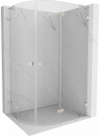 Du&scaron;o kabina Mexen Lunar L, pusapvalė, de&scaron;inė, 100 x 90 cm, transparent/brushed nickel