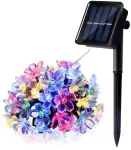 0,12W LED girlianda su saulės baterija SOLAR, juoda, RGB, IP44
