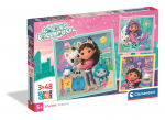 Clementoni Dėlionė 3x48 vnt. - Gabby's Dollhouse