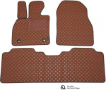Eko odos kilimėliai QuiltyMats CHEVROLET CAPTIVA 2006-2011m. (Ruda / rudos siūlės)