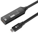 PremiumCord USB-C 3.2 Gen 2 repeater a prodlužovac&iacute; kabelis Male-Female, 10Gbps Aliuminio 10m
