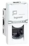 Legrand Duomenų lizdas &bdquo;Mosaic&ldquo; 1x RJ45 Cat.6 STP modulinis lizdas ir teksto laukelis 1M baltas