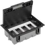 Kontakt-Simon Simon Connect grindų dėžutė KF atitinka SF410/14 reg. 93-128mm 8 x K45 moduliai grafito spalvos (KF810/14)