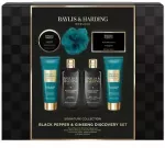Baylis & Harding Men dovanų rinkinys (juodieji pipirai ir ginsengas) &ndash; kūno priežiūros dovanų rinkinys (7 vnt.)