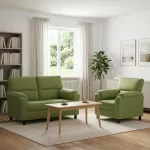 Sofa Sofos komplektas 2 vnt. &Scaron;viesiai žalia Aksomas
