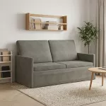 Dviejų vietų sofa &Scaron;viesiai pilka 150 x 81 x 82 cm