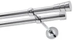 Karpol Dviguba užuolaidų karnizo traversa FI 19 MM chromuota 400 CM kūginė kalvio