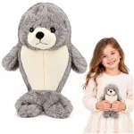 Lean Toys Plush Seal Cuddly Toy &ndash; Baltas and Pilkas, 25 cm