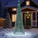 LED Kalėdų medis 270 cm 648 LED &Scaron;alta balta Plienas Žalia