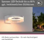 Paulmann 93114 led lauko sieninis &scaron;viestuvas zigbee 3.0 capera su judesio davikliu, draugi&scaron;kas vabzdžiams, ip44, 231 mm, reguliuojama &scaron;iluma, 12.5 w, 800 lm, 230 v, baltas aliuminis