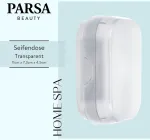 Muilo dėžutė Parsa Beauty, skaidri, kompakti&scaron;ka, kelioninė