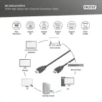 Assmann Ak 330114 &ndash; 030 Hdmi standartinis adapterio kabelis (a tipas)
