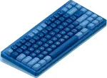 Nuphy Halo75 V2 mechaninė žaidimų klaviatūra 75% belaidė Hot-swap 83 klavi&scaron;ų Rgb ap&scaron;viesta klaviatūra palaiko Bluetooth/2.4ghz/usb-c (mėlyna, Lemon (55gf))