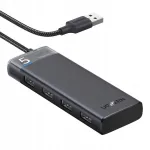 Ugreen kompakti&scaron;kas adapteris hub 1x usb-a į 4x usb-a 3.0 5gb/s su 20cm laidu
