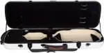 M-case smuiko dėklas Fiberglass Oblong 4/4, baltas - juodas