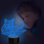 Ponlcy 3d iliuzijos lempa katė Led naktinė lemputė, 16 spalvų, nuotolinis valdymas, Usb stalinės lempos, miegamojo dekoracija, stalinė lempa vaikams, Kalėdų, gimtadienio dovanos