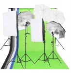 Softbox studijos rinkinys 70x50 cm, 5500k, juodas