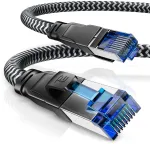 Csl Cat.8 tinklo kabelis 40 Gbps, medvilninis apvalkalas, Rj45