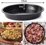 Rinkinys 2 apvalių picų padėklų, 23 cm, nelimpanti danga