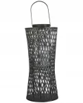 Žibintas žvakidė bambukinis juodas 58 cm