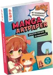 Manga meno popierius Din A6 formatu. Su garso žodžių pie&scaron;imo mokykla. 75 ra&scaron;ymo lapai (din A5, 220 g/m&sup2;), 25 dizainų, 16 puslapių garso žodžių pie&scaron;imo kursas, mink&scaron;tas vir&scaron;elis