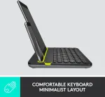 Logitech K480 belaidė bluetooth klaviatūra kompiuteriui, plan&scaron;etiniam kompiuteriui ir i&scaron;maniajam telefonui, kelių įrenginių ir easy-switch funkcija, kompakti&scaron;kas dizainas, pc / mac / plan&scaron;etinis kompiuteris / i&scaron;manusis telefonas, olandų qwerty i&scaron;dėstymas