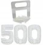 500x Klipsai, spaustukai plytelių lyginimo sistemai 1.0 mm stiprūs plei&scaron;tams