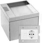 Chengpi grindų lizdas patalpose, grindų lizdas su ki&scaron;tuku, Ac 250 V/16 A, Hdmi, įleidžiamas lizdas, vandeniui atsparus nerūdijantis plienas, paslėpto montavimo lizdas namams, biurams/marmuro grindų kai&scaron;čiams