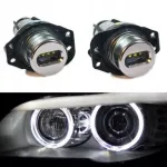 KMR Bmw E90 E91 balti led žiedai markeris 40w cree stiprūs