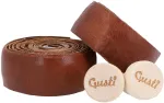 Gusti Leather vairo juosta - 2 x lipni vairo juosta 200 cm - gravel ir plento dviračio vairo juosta odinė su kam&scaron;tiniu kam&scaron;čiu patikimam sukibimui, medaus ruda
