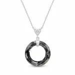 Diamond Sky Jewelry Kaklo papuo&scaron;alas moterims DiamondSky &bdquo;Cosmic Ring (Sidabrinis Night)&ldquo; su Swarovski kristalais