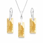 Diamond Sky Jewelry Sidabrinis papuo&scaron;alų rinkinys moterims DiamondSky &bdquo;Growing Crystal II (Golden Shadow)&ldquo; su Swarovski kristalais