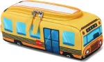 Ledaou mielas penalas vaikams mergaitėms berniukams kawaii ra&scaron;iklio penalas krep&scaron;ys studentams, School bus, draugi&scaron;kas vaikams, kasdienis