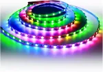 Tesfish Ws2812b led juosta 5 V, 5 mm pločio itin plona rgb pikselių juosta 2 m 5050 120 led ip30 balta pcb spalvota atskirai adresuojama &scaron;viesos juosta skirta "pasidaryk pats" reklaminiams papuo&scaron;imams