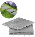 Strend Pro 4 sodo takelių rinkinys su akmens efektu pilkas pp 30x30