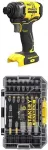 Stanley Fatmax 18 V smūginis veržliasukis Sfmcf810b (170 Nm, be&scaron;epetėlinis variklis su pilna metaline planetine pavara, akumuliatorius ir įkroviklis nepridedami) + Stanley Fatmax 32 dalių torsioninis atsuktuvo antgalių rinkinys Sta88557
