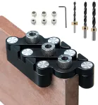 6/8/10 mm gręžimo &scaron;ablonas, savaime centruojantis 3-in-1 perforavimo lokatorius, kai&scaron;tinis &scaron;ablonų rinkinys medienos apdirbimui, gręžimo kreiptuvas, medinių kai&scaron;čių perforavimo lokatorius dailidės įrankiai medienos apdirbimui