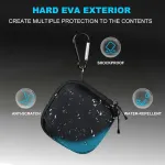 Lacdo kietojo disko dėklas, apsauginis dėklas, skirtas w d 1tb 2tb elements se ne&scaron;iojamam ssd usb 3.0 i&scaron;oriniams kietojo kūno diskams eva smūgiams atsparus vandeniui atsparus kelioninis krep&scaron;ys juodas + juodas