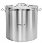 Didelis Mega-m nerūdijančio plieno gastronominis puodas su dangčiu, indukcinis, 50 l Pro