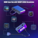 Bdffly Tv Led ap&scaron;vietimas su Hdmi sinchronizavimo dėžute, 1080p @ 60hz grynos spalvos ap&scaron;vietimo efektas, valdymas programėle, aplinkos ap&scaron;vietimas kompiuteriams iki 65 colių